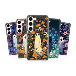 Floral Ghost Phone Case Spooky Cover for iPhone, Samsung & Google Pixel