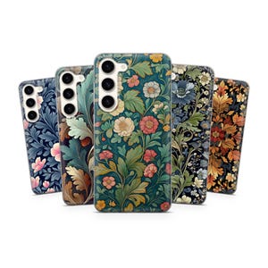 William Morris Phone Case Art Nouveau Cover for Samsung Galaxy S25Ultra, S24Fe, S23, A16, A15, A56, A26, A34, iPhone 16e, 15, 14, Pixel 9