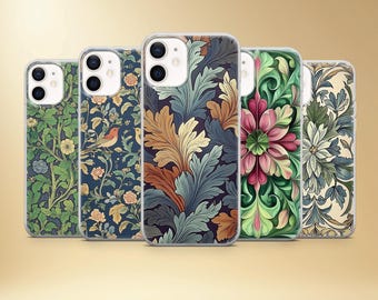 William Morris Floral Phone Case, Retro Art Cover for iPhone, Samsung, Google Pixel