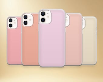 Solid Pastel Phone Case, Soft TPU Gel Cover for iPhone, Samsung, Pixel