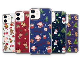 Christmas Phone Case Xmas Gift cover for iPhone 17 Pro Max, 16e, 15, 14, 12 & Samsung S25 Ultra, S24 FE, A56, Pixel 10 XL, 9a, 8