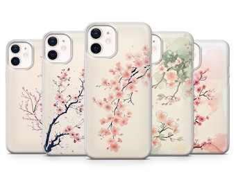 Sakura Cherry Blossom Phone Case, Japanese Floral Cover