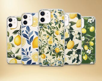 Lemon Floral Phone Case, Summer iPhone & Samsung Cover