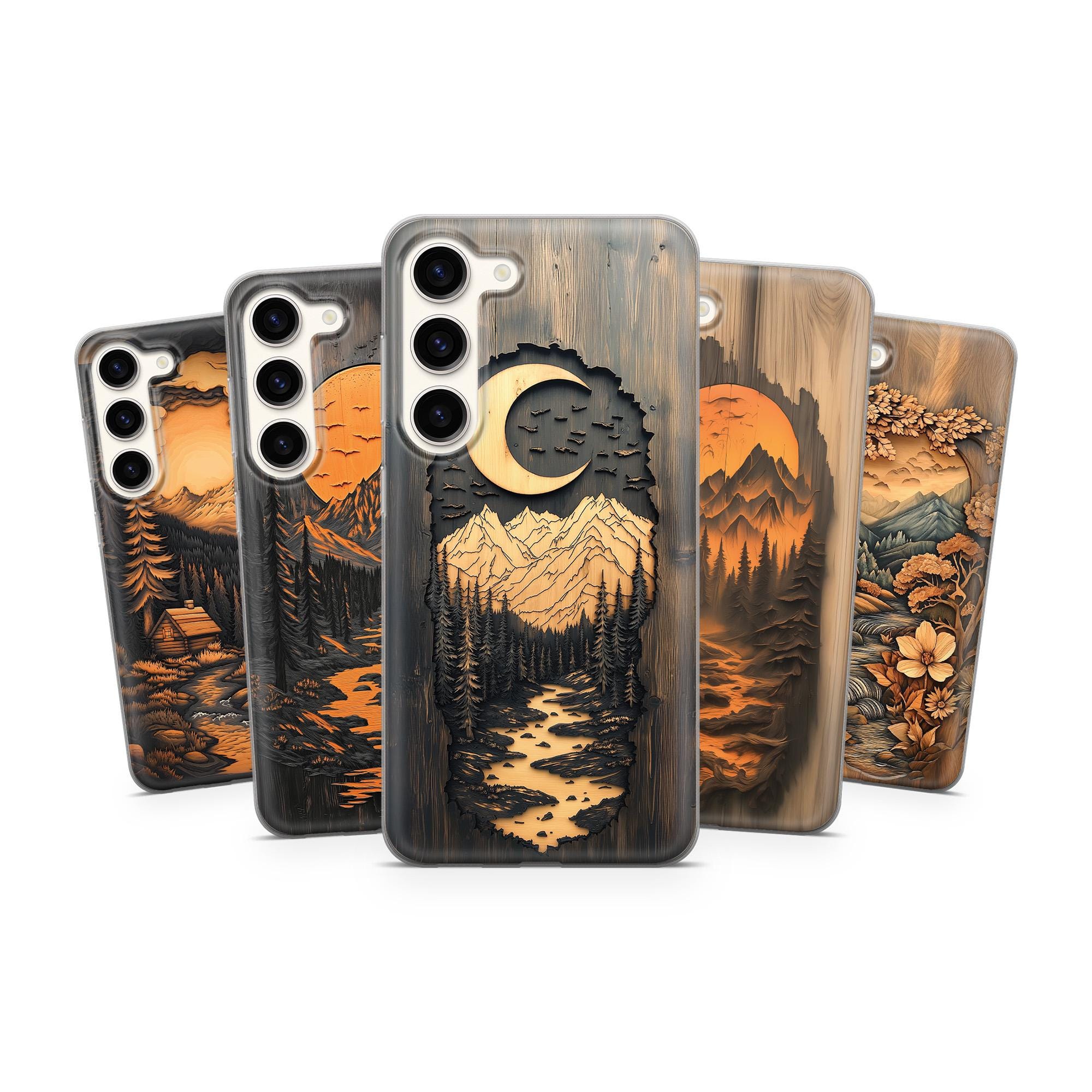 Mountain and Trees Phone Case Scenic Forest Landscape Cover for iPhone, Samsung & Google Pixel
