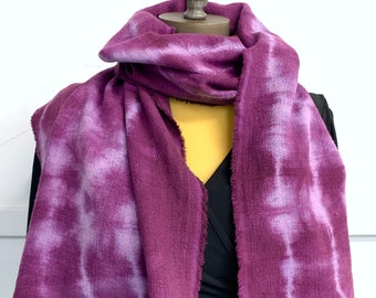 Purple cotton and rayon scarf, Cotton scarf, Winter scarf, warm scarf, Winter Fashion, Orchid purple, Winter fashion