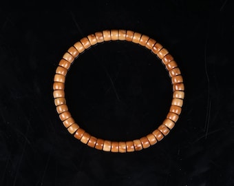 Pulsera de cuentas Kuk de 6 mm con corte recto, pulsera minimalista y elegante con cuentas lisas, regalo ideal para el verano.