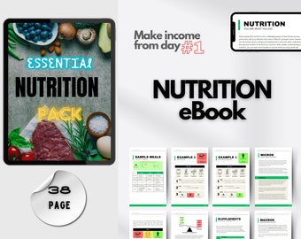 Nutrition Pack, Sample Meals, Health, Meal Planner, ebook, Fitness Template, Guide Nutrition, Personal Trainer, Coach, Nutrition Coaching