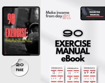 90 Exercise Template, Fitness Coaches Template, Fitness ebook, Personal Trainer, Training, Coaches Resource, Workout, Fitness Program