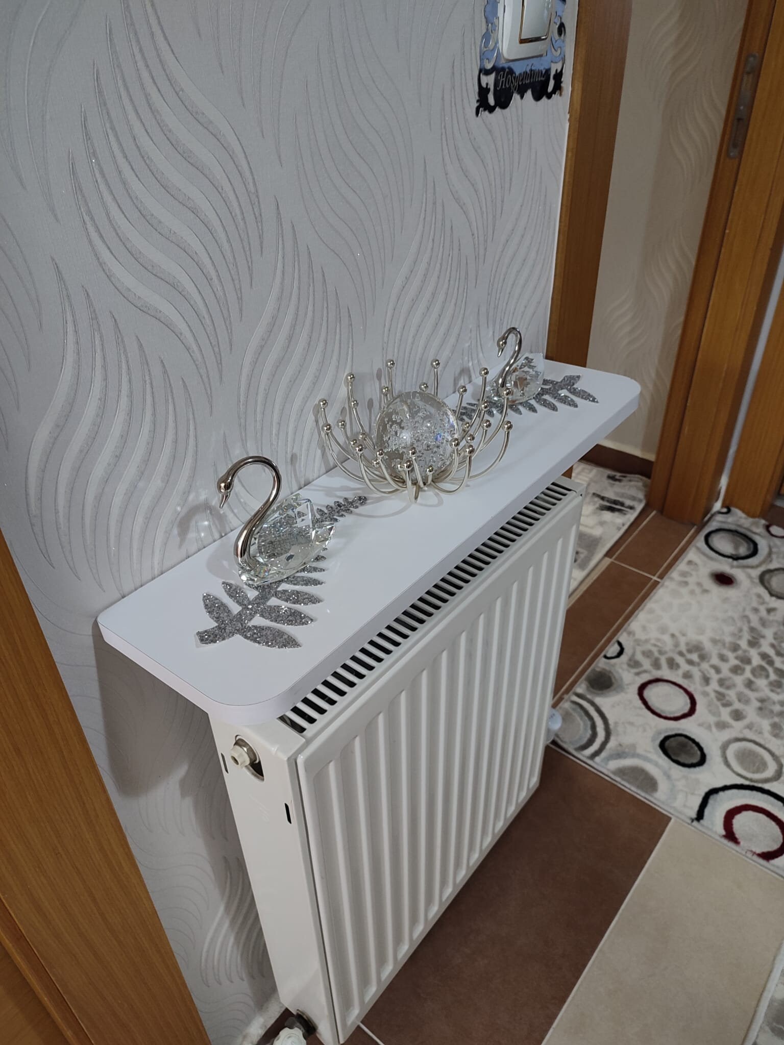 Radiator Rack White, Radiator Shelf, Removable Radiator Shelf, Entrance ...