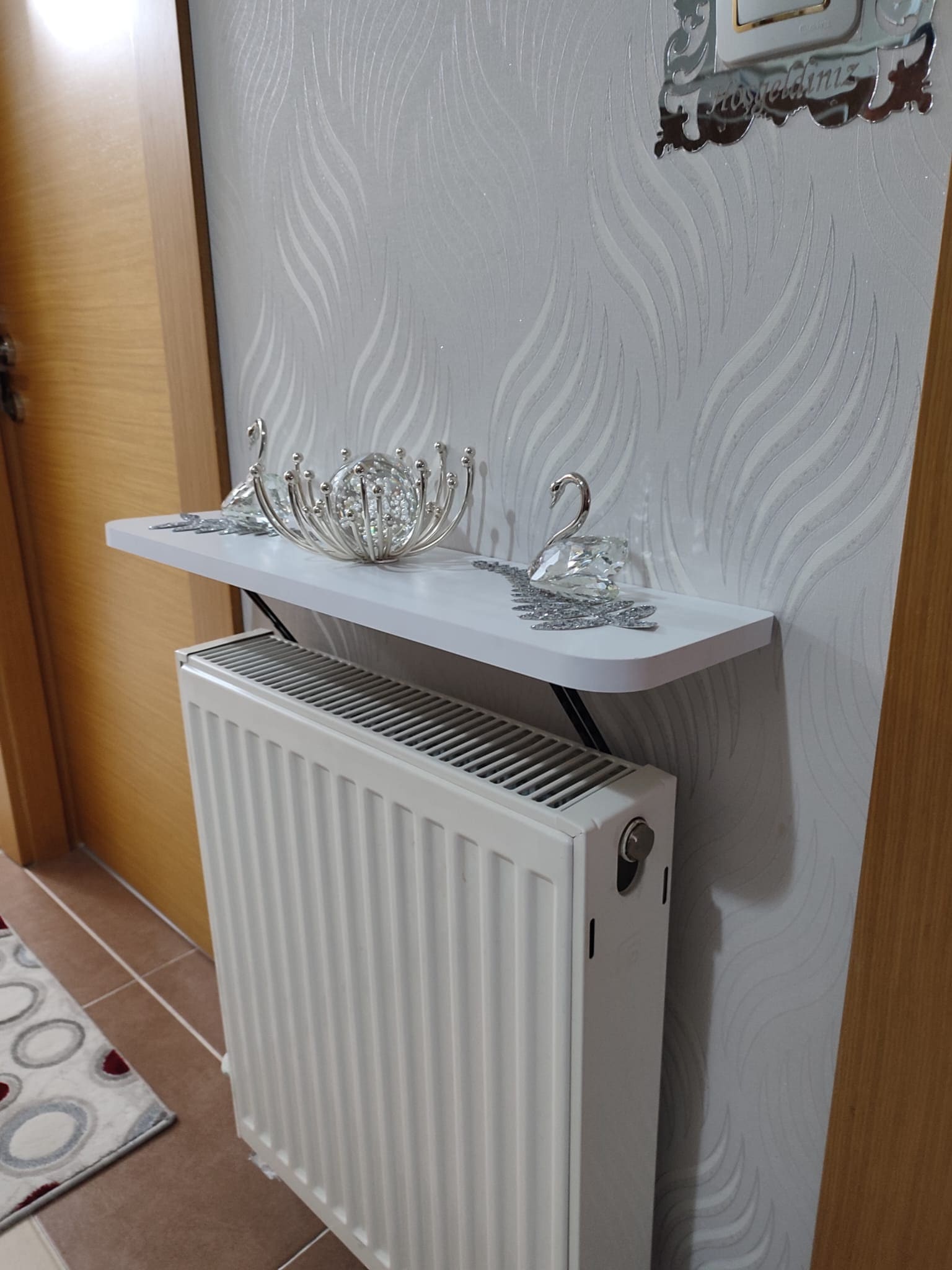 Radiator Rack White, Radiator Shelf, Removable Radiator Shelf, Entrance ...