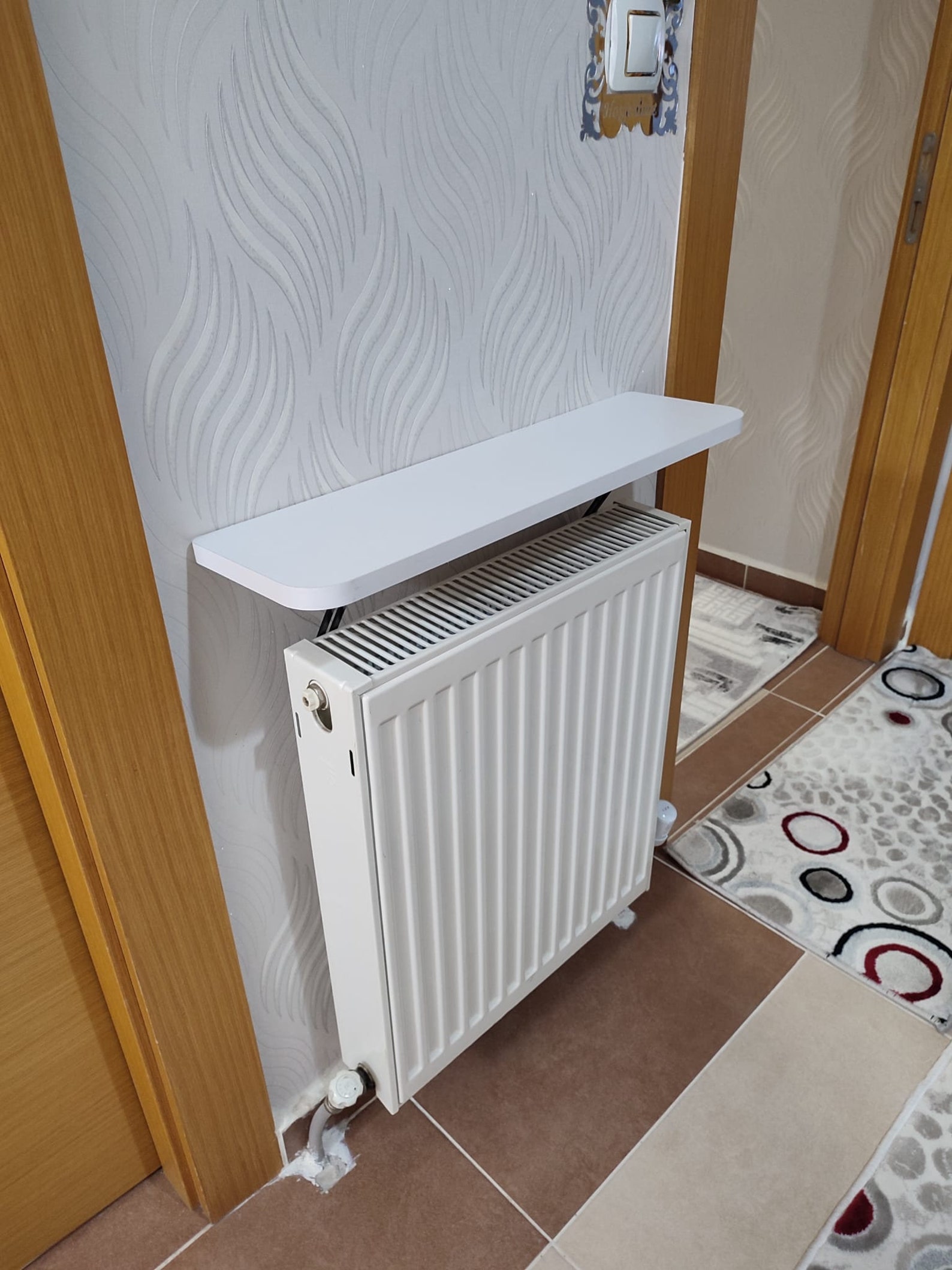 Radiator Rack White, Radiator Shelf, Removable Radiator Shelf, Entrance ...