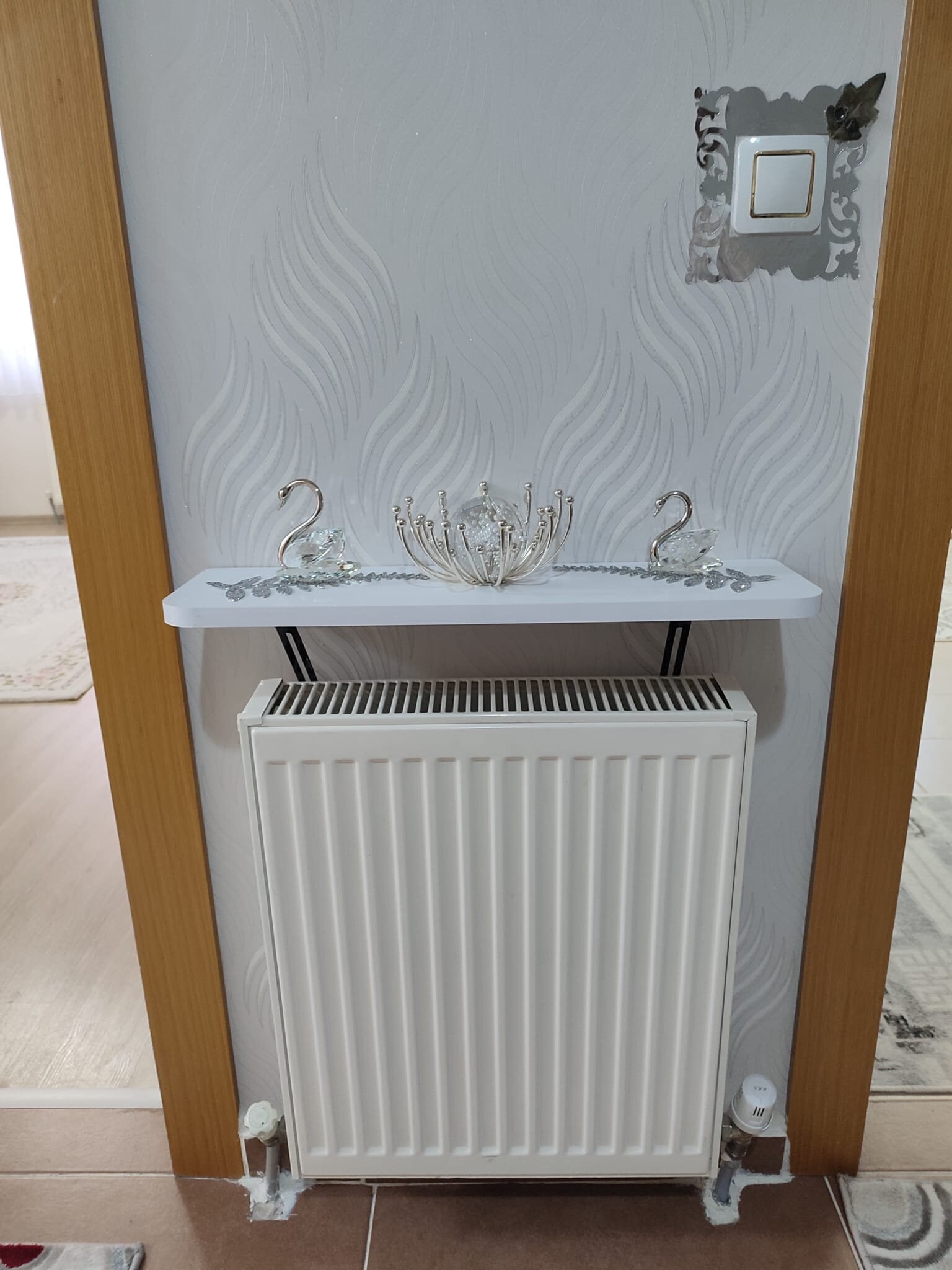 Radiator Rack White, Radiator Shelf, Removable Radiator Shelf, Entrance ...