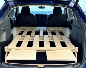 Model Y trunk camping module