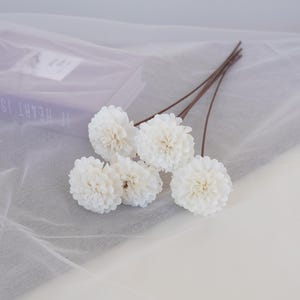 Handmade White Dried Flowers: Wedding Vase Filler, DIY Craft Supply