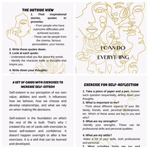Carte per aumentare l'autostima con esercizi per aumentare l'autostima, un set di "I Can Do Anything", 41 carte nel set, in inglese