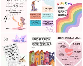 Juego de cartas "El poder está en ti" con ejercicios para superar los ataques de pánico, el estrés y la ansiedad, 46 piezas por juego