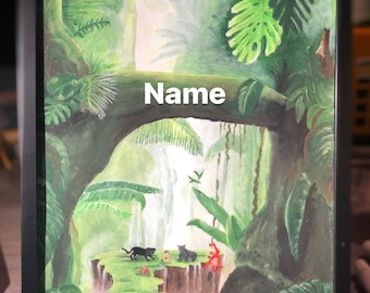 Jungle poster/print kids room