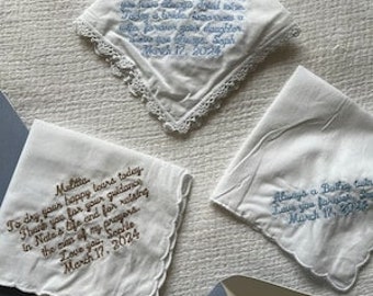 Custom Embroidered Lace Handkerchief