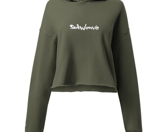 Zwei Wahrheiten | SolWeave abgeschnittener, roher Saum-Hoodie