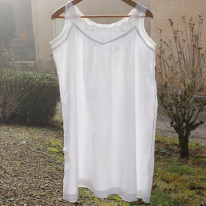 Antique nightgown or embroidered cotton nightdress, tunic