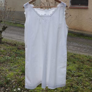 Antique nightgown or embroidered cotton nightdress, tunic
