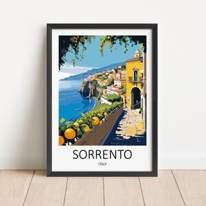 Stampa di viaggio di Sorrento - Arte murale Regalo di Sorrento Poster Italia Amante dell'arte della Costiera Amalfitana Poster di Sorrento Decorazione per la casa Appeso a parete Regali di anniversario