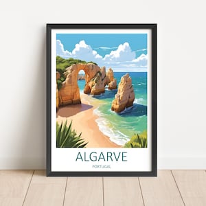 Algarve Reise - Portugal Wand Kunst Algarve Poster Wohnkultur Portugal Druck Algarve Kunstliebhaber Geschenk Portugal Wandbehang
