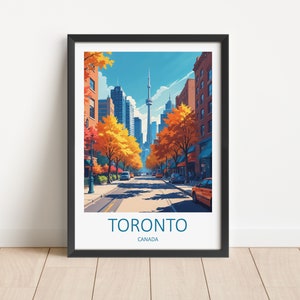 Impressão de viagem em Toronto - Arte de parede Decoração para casa em Toronto Impressão do Canadá Toronto para pendurar na parede Cartaz de viagem no Canadá Presente de aniversário para amantes da arte em Toronto