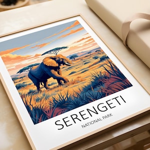 Serengeti National Park Print: Tanzania Safari Wall Art