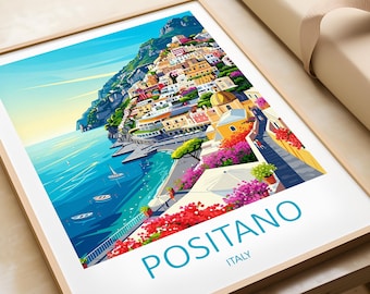 Positano Wall Art, Italy Travel Print