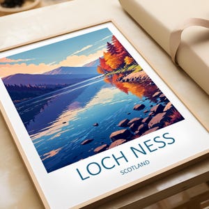 Loch Ness Print: Scottish Highlands Travel Art