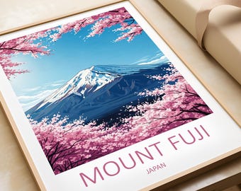 Mount Fuji Japan Travel Poster: Japanese Wall Art