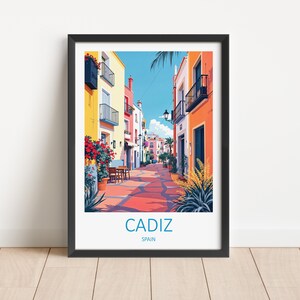 Cadiz Travel Print - Spanien Wand Kunst Poster Cadiz Andalusien Kunst Liebhaber Geschenk Urlaub Spanische Drucke Andalusia Wandbehang Reiseerinnerungen