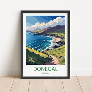 Impressão de viagem de Donegal - Arte de parede Donegal Irlanda Presentes para amantes da arte Impressões irlandesas Decoração para casa Pendurado na parede Pôsteres de Donegal Irlanda Aniversário