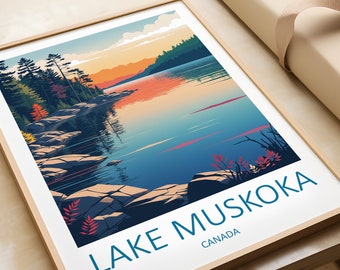 Lake Muskoka Travel Print: Ontario Canada Wall Art