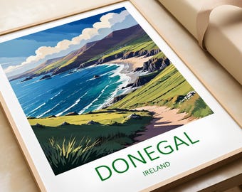 Donegal Irland Resekonsttryck - Kustlandskap Poster