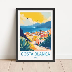 Costa Blanca Spain Travel Print - Costa Blanca Wall Art Spain Print Art Lover Gift Costa Blanca Poster Spain Wall Hanging Birthday Present