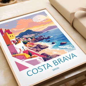 Costa Brava Travel Print - Art Lover Spain Wall Hanging Wall Art Costa Brava Spain Poster Travel Memories Birthday Present Beach Art Print