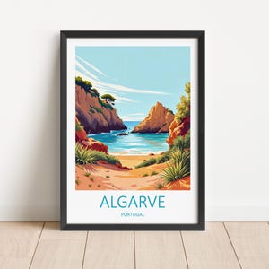 Algarve Reise Print - Wand Kunst Algarve Hochzeitsgeschenk Kunstliebhaber Reise Portugal Print Wandbehang Algarve Poster Home Decor Geburtstagsgeschenk