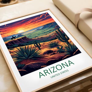 Arizona Travel Print - Wall Art Arizona United States Poster Landscape Art National Park Prints USA Travel Prints Arizona Home Decor