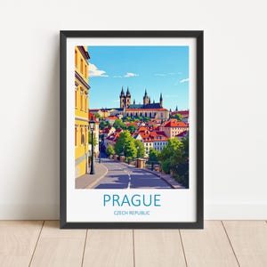 Impression de Prague, art mural de voyage, affiche de Prague, République tchèque, impression de ville européenne, impression de voyage de Prague, art mural de galerie, art mural de Prague