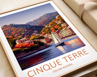 Cinque Terre Italy Art Print – Coastal Italian Riviera Poster