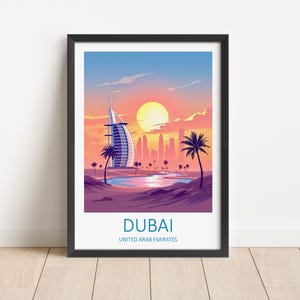 Dubai Travel Print - Wand Kunst Dubai Burj Al Arab Kunstliebhaber Geschenk Dubai Poster Vereinigte Arabische Arabische Vereinigten Arabischen Elfenbein Wandbehang Hochzeitsgeschenk Jahrestag