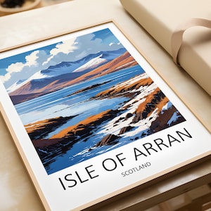 Isle of Arran Travel Poster: Scottish Island Art Print