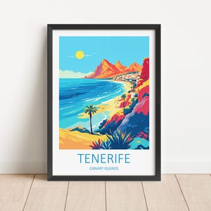 Kanarische Inseln Reise Print - Kanarische Inseln Wand Kunst Kanarische Inseln Urlaub Drucke Wohnkultur Geschenk Kunstliebhaber Kanarische Inseln Poster Spanien Hochzeitstag