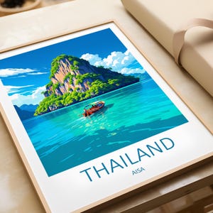 Thailand Travel Print - Thailand Poster Wedding Gift Thailand Wall Art Home Decor Prints Thailand Gift Wall Hanging Thailand Travel Lovers