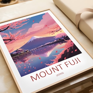 Stampa del Monte Fuji, Poster del Monte Fuji, Arte murale giapponese, Stampa giapponese, Stampa di Kyoto, Stampa di viaggio in Giappone, Regalo di viaggio, Arte murale giapponese, Arte giapponese
