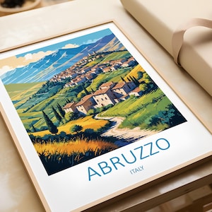 Abruzzo Travel Print - Italy Wall Art Abruzzo Wedding Gift Art Lovers Home Decor Abruzzo Poster Italian Prints Birthday Present Anniversary