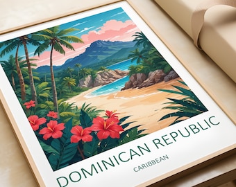 Dominican Republic Travel Poster: Caribbean Wall Art