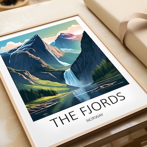 Fjords Print, Fjords Poster, Fjords Norway Travel Print, Norway Print, Norway Poster, Norwegian Prints, Travel Gift, Scandinavian Wall Art